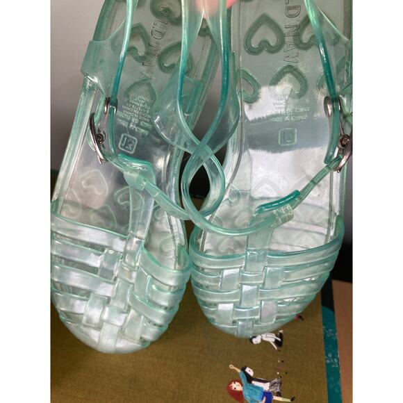 Girls Sandals Sz 13 Lot of TWO Jelly Fisherman & Rainbow ~ Cat & Jack Old Navy - Picture 6 of 9